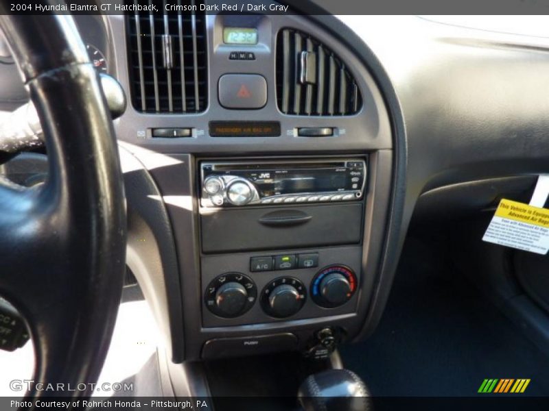 Crimson Dark Red / Dark Gray 2004 Hyundai Elantra GT Hatchback