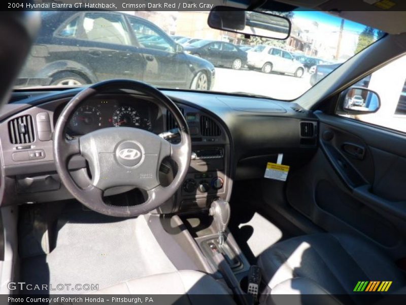 Crimson Dark Red / Dark Gray 2004 Hyundai Elantra GT Hatchback