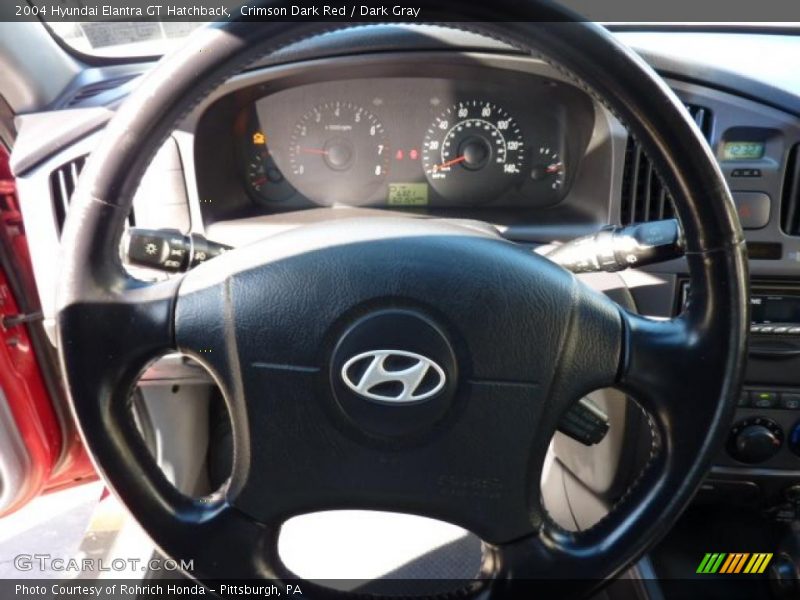 Crimson Dark Red / Dark Gray 2004 Hyundai Elantra GT Hatchback