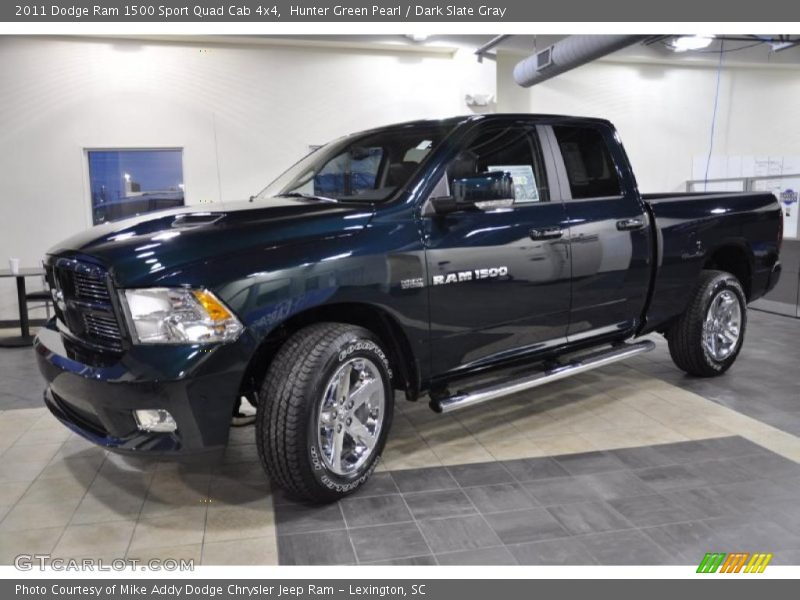 Hunter Green Pearl / Dark Slate Gray 2011 Dodge Ram 1500 Sport Quad Cab 4x4