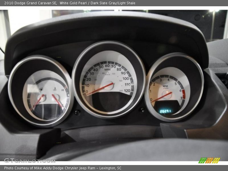 White Gold Pearl / Dark Slate Gray/Light Shale 2010 Dodge Grand Caravan SE