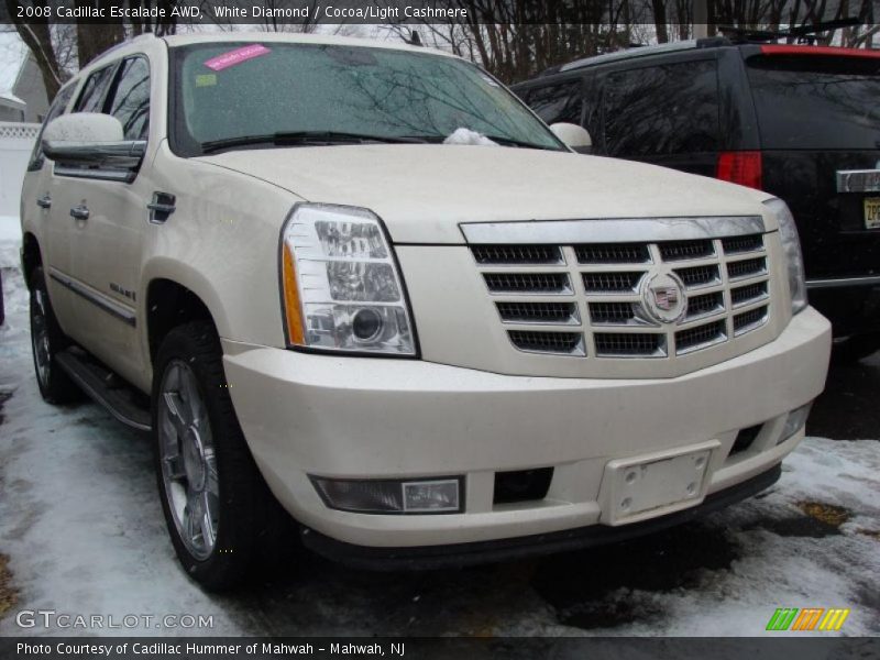White Diamond / Cocoa/Light Cashmere 2008 Cadillac Escalade AWD