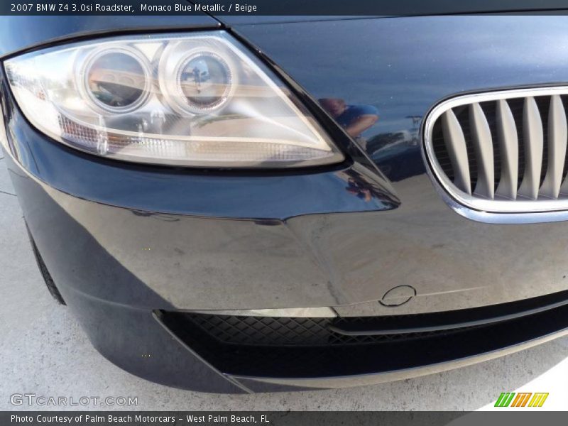 Monaco Blue Metallic / Beige 2007 BMW Z4 3.0si Roadster