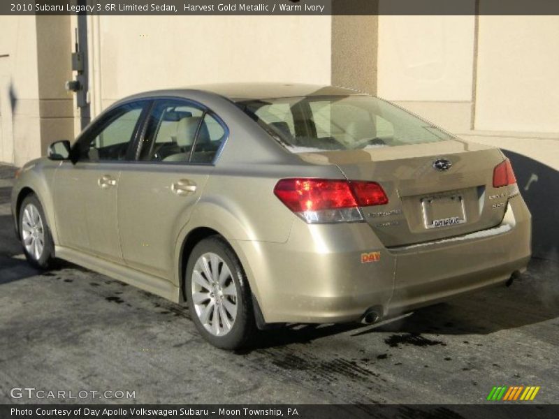 Harvest Gold Metallic / Warm Ivory 2010 Subaru Legacy 3.6R Limited Sedan