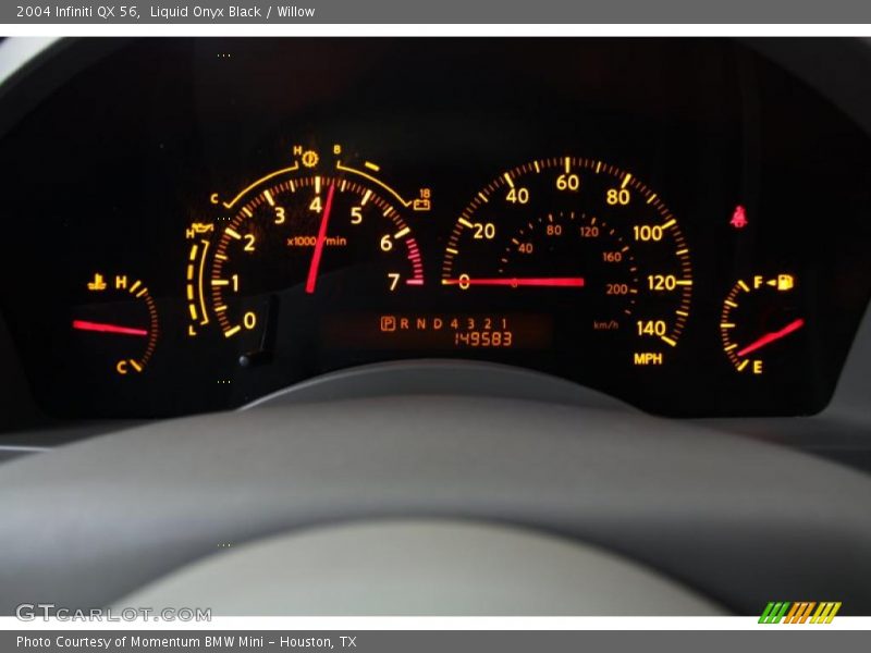 Liquid Onyx Black / Willow 2004 Infiniti QX 56