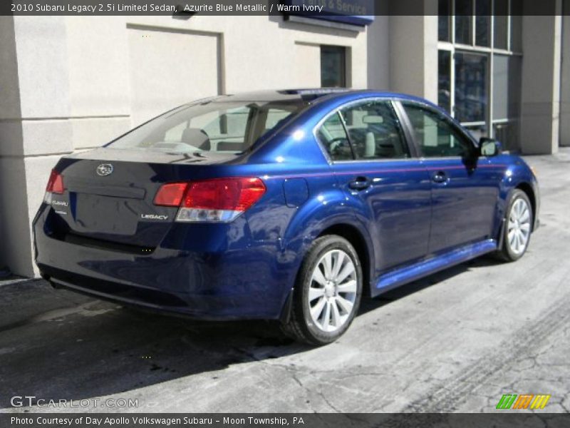 Azurite Blue Metallic / Warm Ivory 2010 Subaru Legacy 2.5i Limited Sedan