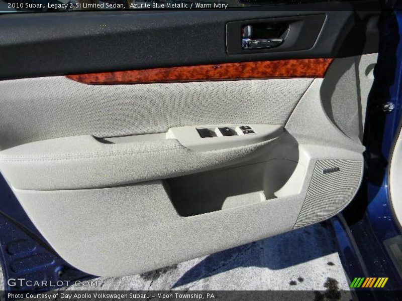 Azurite Blue Metallic / Warm Ivory 2010 Subaru Legacy 2.5i Limited Sedan