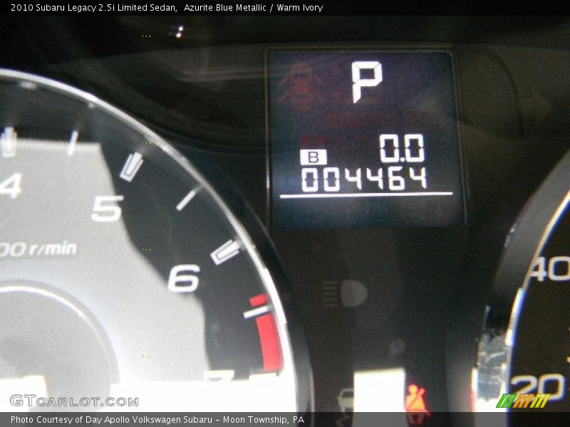 Azurite Blue Metallic / Warm Ivory 2010 Subaru Legacy 2.5i Limited Sedan