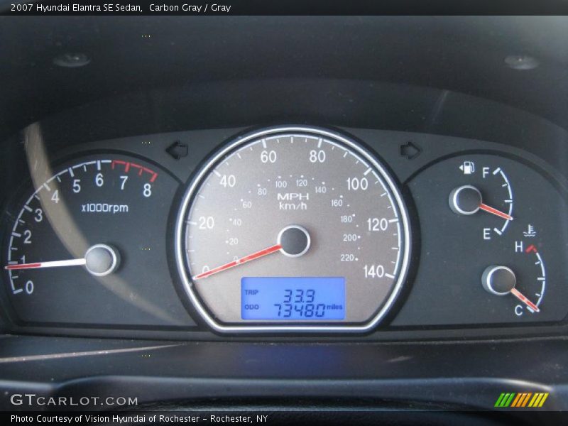 Carbon Gray / Gray 2007 Hyundai Elantra SE Sedan