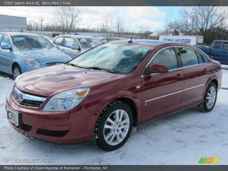 Berry Red / Gray 2007 Saturn Aura XE