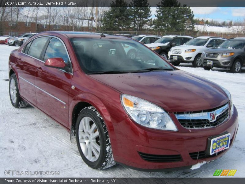 Berry Red / Gray 2007 Saturn Aura XE