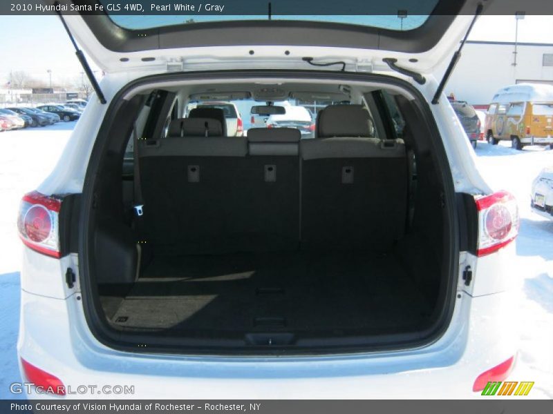 Pearl White / Gray 2010 Hyundai Santa Fe GLS 4WD