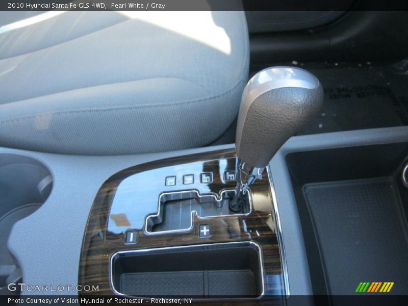 Pearl White / Gray 2010 Hyundai Santa Fe GLS 4WD