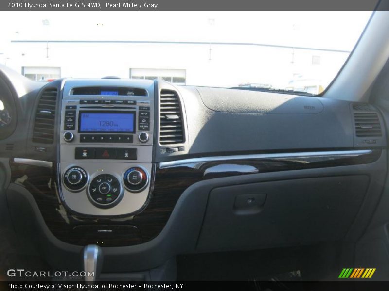 Pearl White / Gray 2010 Hyundai Santa Fe GLS 4WD