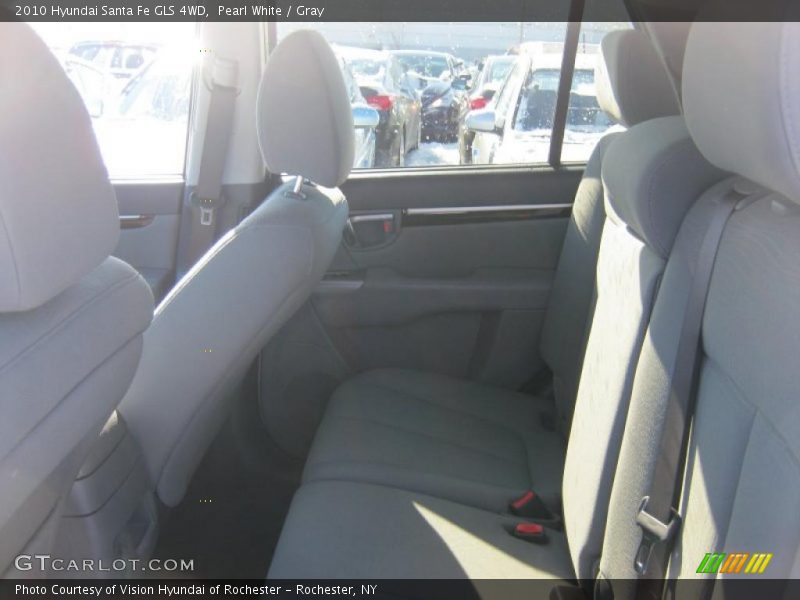 Pearl White / Gray 2010 Hyundai Santa Fe GLS 4WD