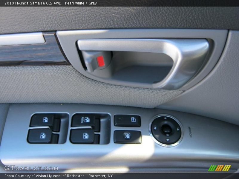 Pearl White / Gray 2010 Hyundai Santa Fe GLS 4WD