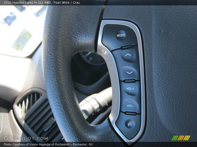 Pearl White / Gray 2010 Hyundai Santa Fe GLS 4WD