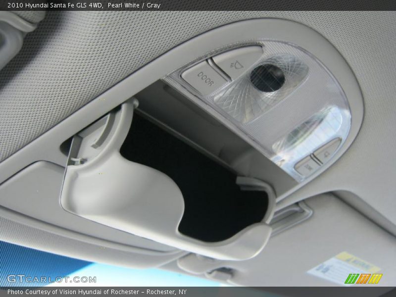 Pearl White / Gray 2010 Hyundai Santa Fe GLS 4WD