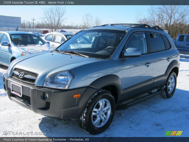 Alpine Frost / Gray 2008 Hyundai Tucson SE 4WD