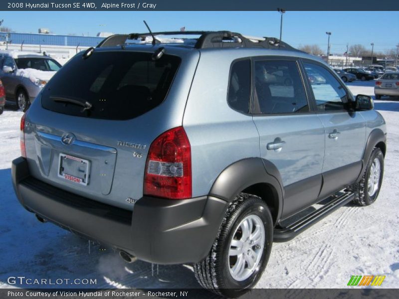 Alpine Frost / Gray 2008 Hyundai Tucson SE 4WD