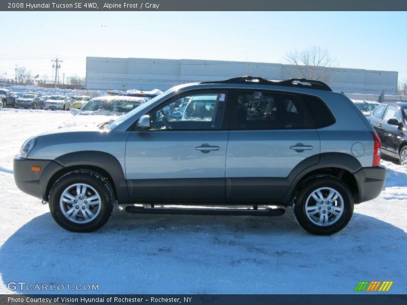 Alpine Frost / Gray 2008 Hyundai Tucson SE 4WD