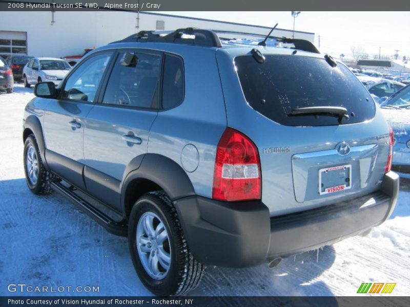 Alpine Frost / Gray 2008 Hyundai Tucson SE 4WD