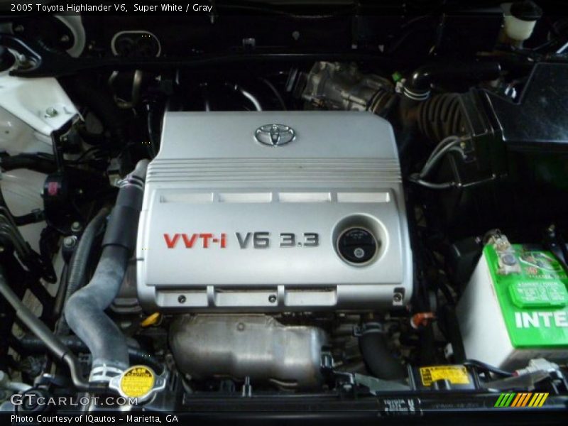 Super White / Gray 2005 Toyota Highlander V6