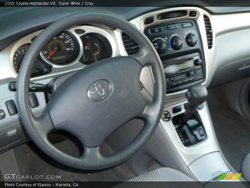 Super White / Gray 2005 Toyota Highlander V6