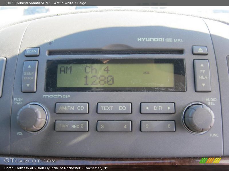 Arctic White / Beige 2007 Hyundai Sonata SE V6