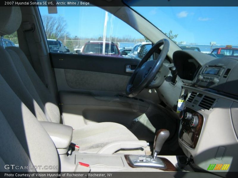 Arctic White / Beige 2007 Hyundai Sonata SE V6