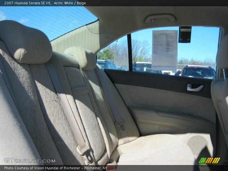 Arctic White / Beige 2007 Hyundai Sonata SE V6