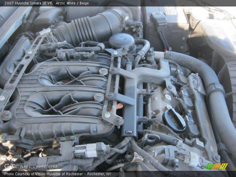 Arctic White / Beige 2007 Hyundai Sonata SE V6
