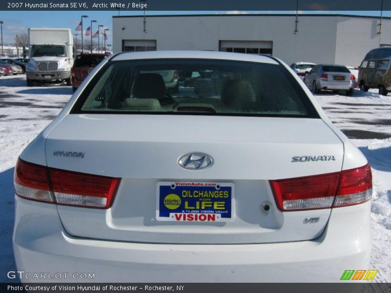 Arctic White / Beige 2007 Hyundai Sonata SE V6