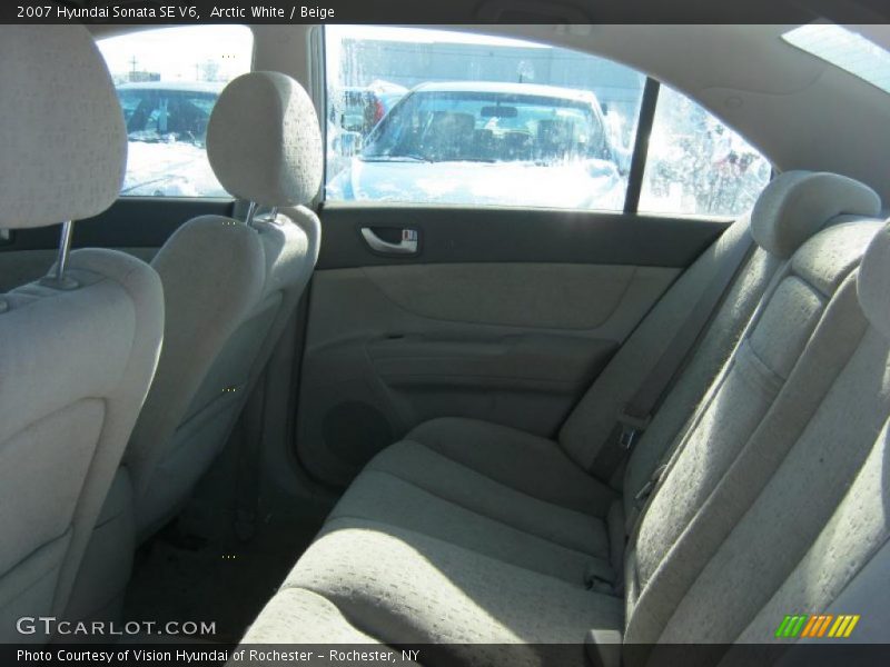 Arctic White / Beige 2007 Hyundai Sonata SE V6