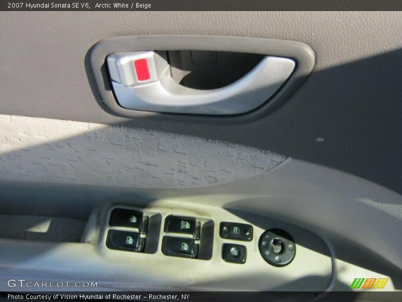 Arctic White / Beige 2007 Hyundai Sonata SE V6