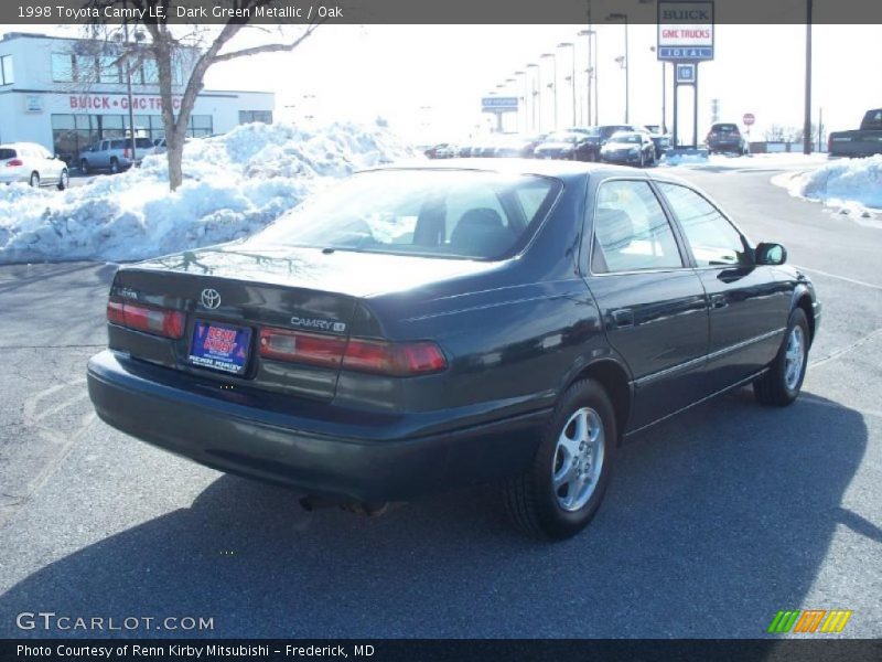 Dark Green Metallic / Oak 1998 Toyota Camry LE