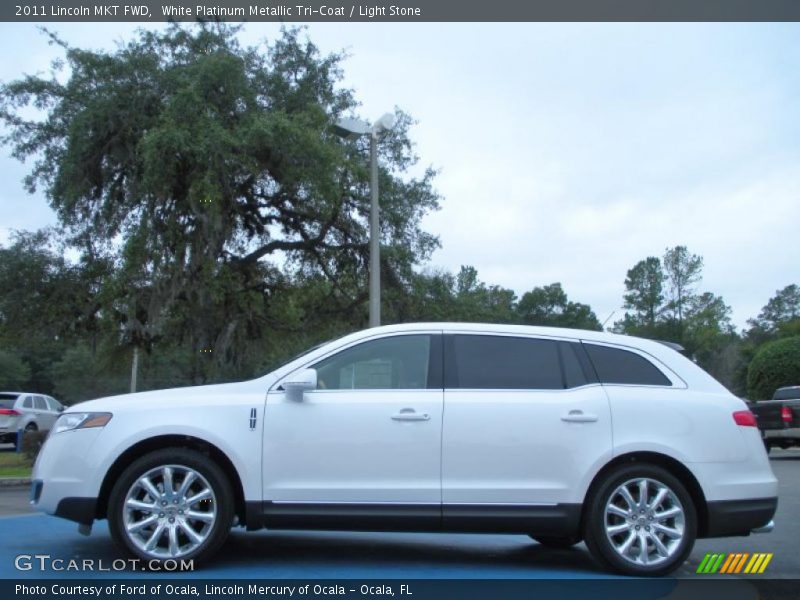 White Platinum Metallic Tri-Coat / Light Stone 2011 Lincoln MKT FWD