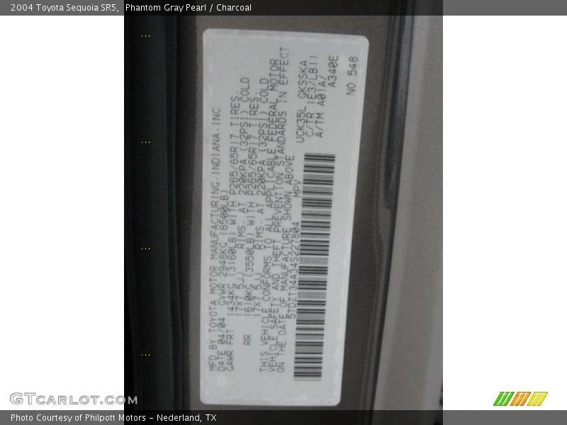 Phantom Gray Pearl / Charcoal 2004 Toyota Sequoia SR5