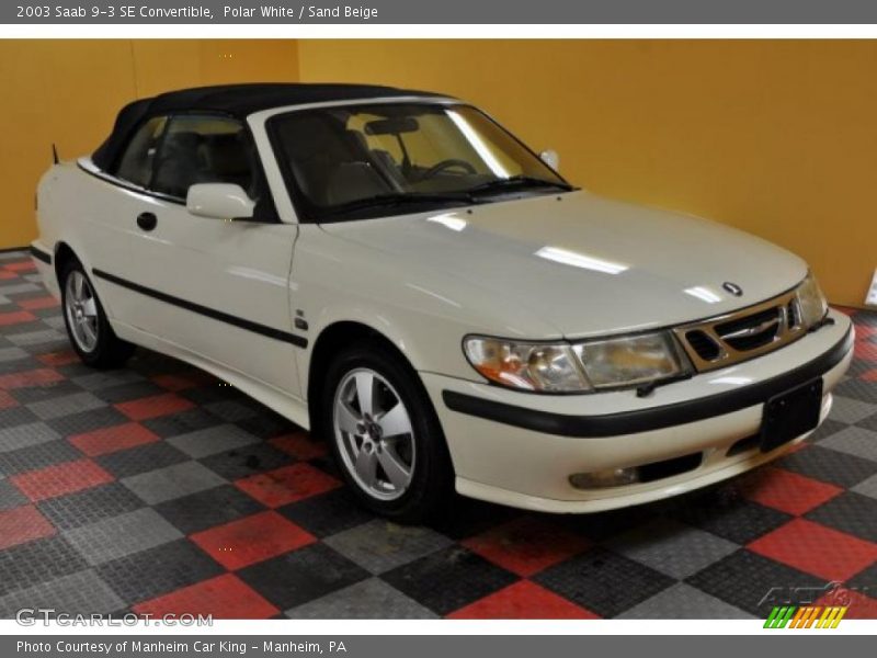 Polar White / Sand Beige 2003 Saab 9-3 SE Convertible