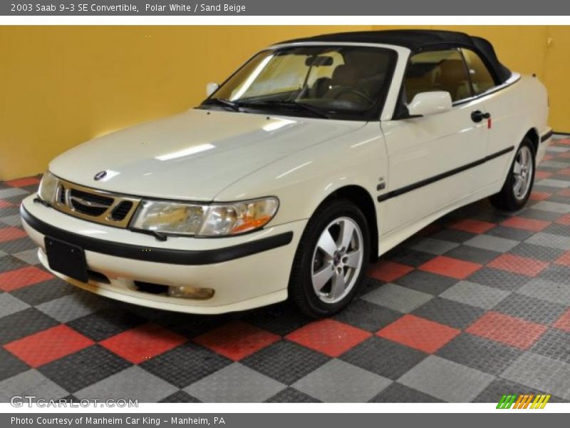 Polar White / Sand Beige 2003 Saab 9-3 SE Convertible