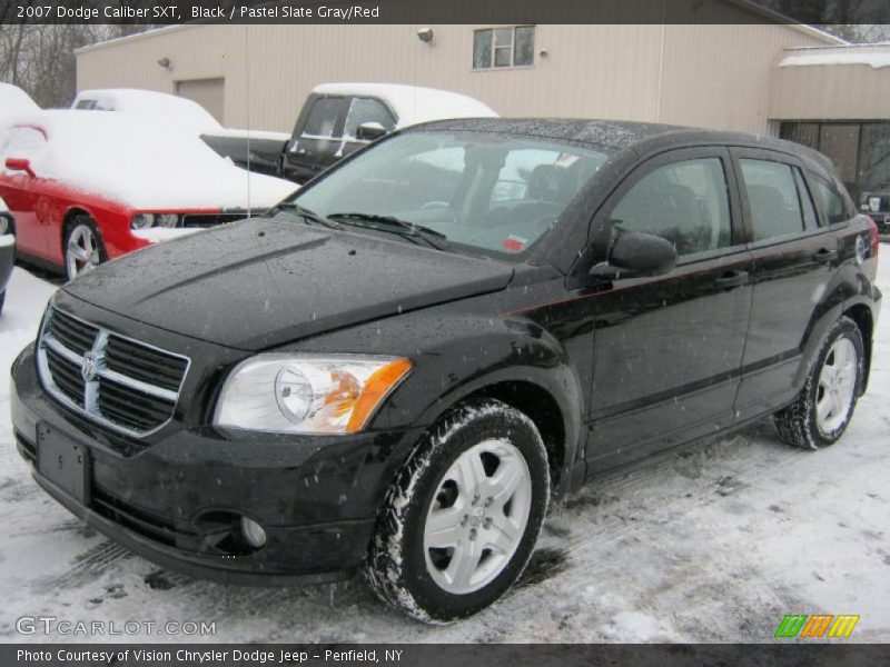 Black / Pastel Slate Gray/Red 2007 Dodge Caliber SXT