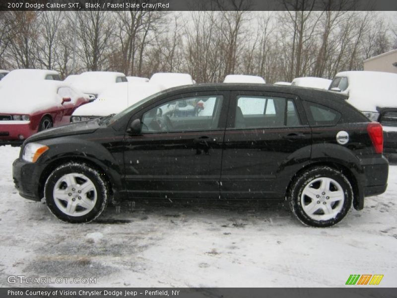Black / Pastel Slate Gray/Red 2007 Dodge Caliber SXT