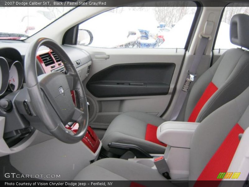  2007 Caliber SXT Pastel Slate Gray/Red Interior