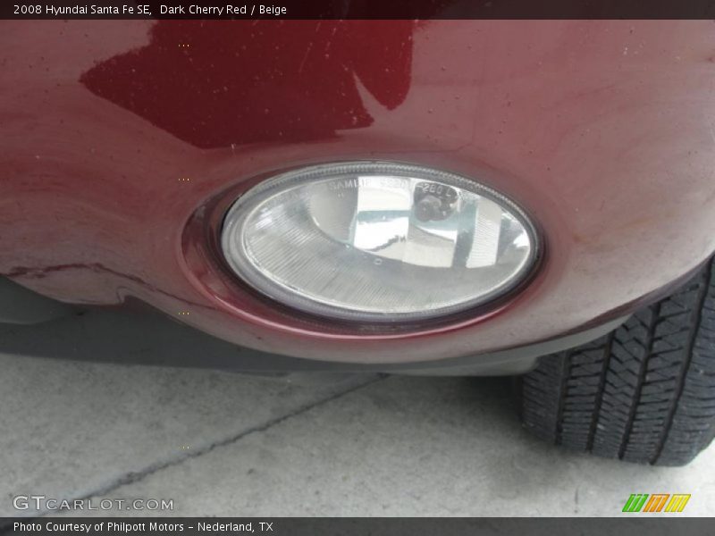 Dark Cherry Red / Beige 2008 Hyundai Santa Fe SE