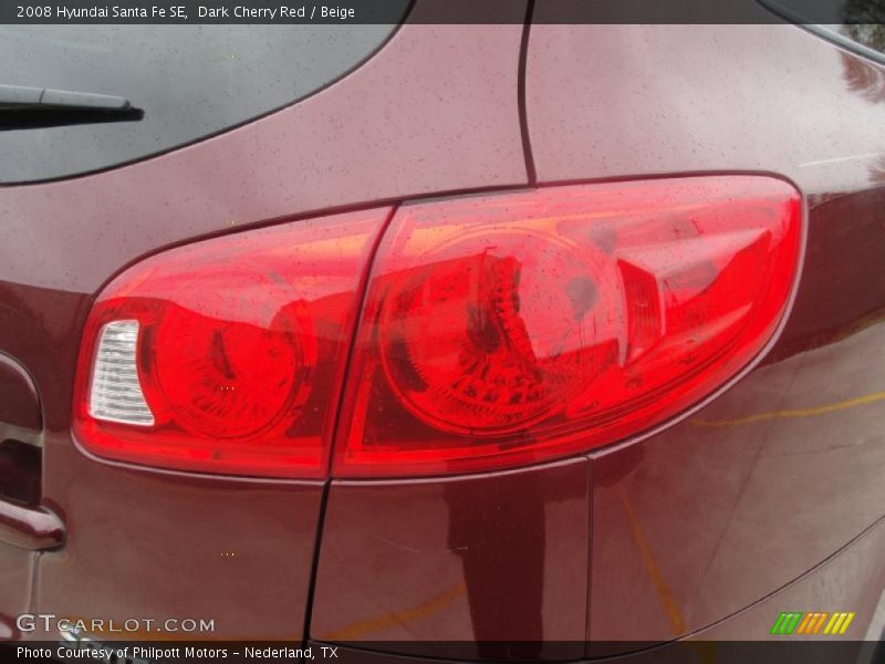 Dark Cherry Red / Beige 2008 Hyundai Santa Fe SE
