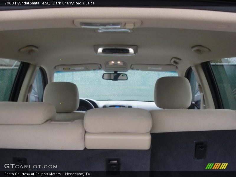 Dark Cherry Red / Beige 2008 Hyundai Santa Fe SE