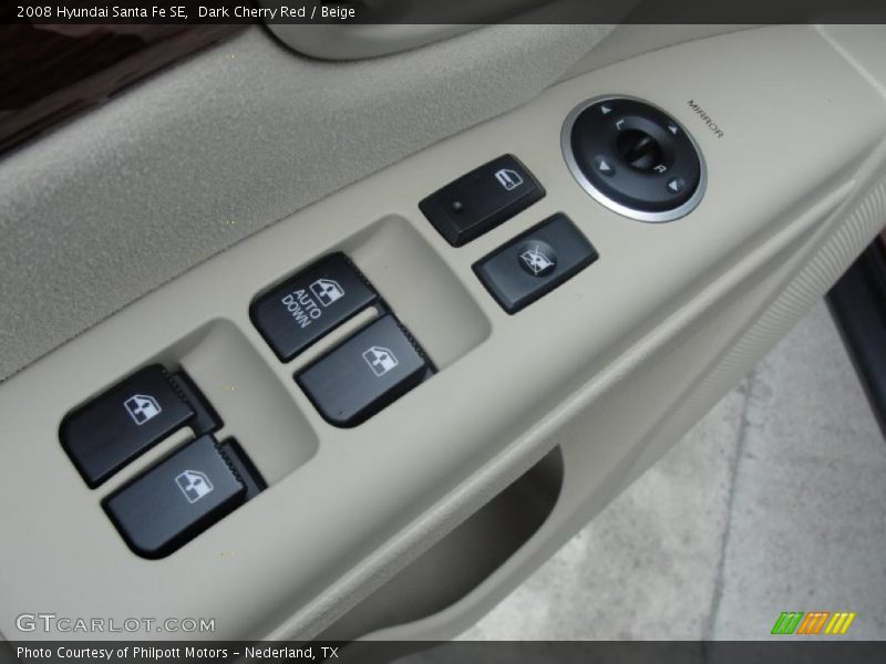 Dark Cherry Red / Beige 2008 Hyundai Santa Fe SE