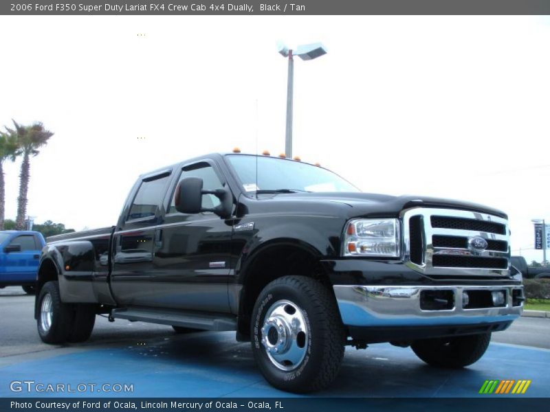 Black / Tan 2006 Ford F350 Super Duty Lariat FX4 Crew Cab 4x4 Dually