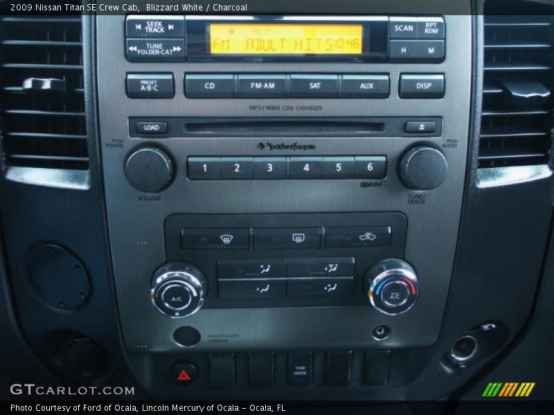 Blizzard White / Charcoal 2009 Nissan Titan SE Crew Cab