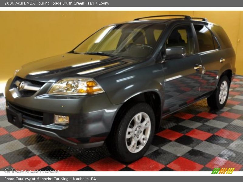 Sage Brush Green Pearl / Ebony 2006 Acura MDX Touring
